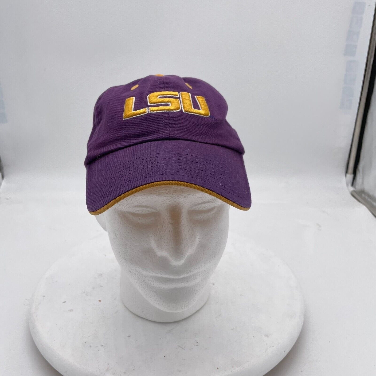Top Of The World Mens Baseball Hat Cap Purple & Gold Lsu Tigers Adjustable Strap